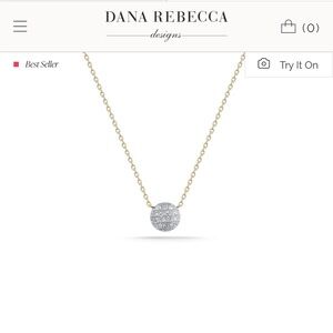 Lauren Joy Mini Diamond Disc Necklace